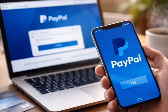 Ilustrasi proses transaksi jasa tukar dollar PayPal ke rekening bank lokal secara aman dan cepat.