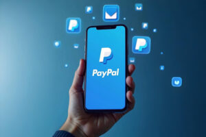 "Ilustrasi proses transaksi jasa tukar PayPal ke rekening bank lokal Indonesia"