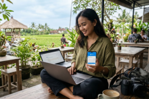 Ilustrasi tutorial langkah demi langkah cara mengirim saldo dari akun PayPal ke aplikasi dompet digital DANA.